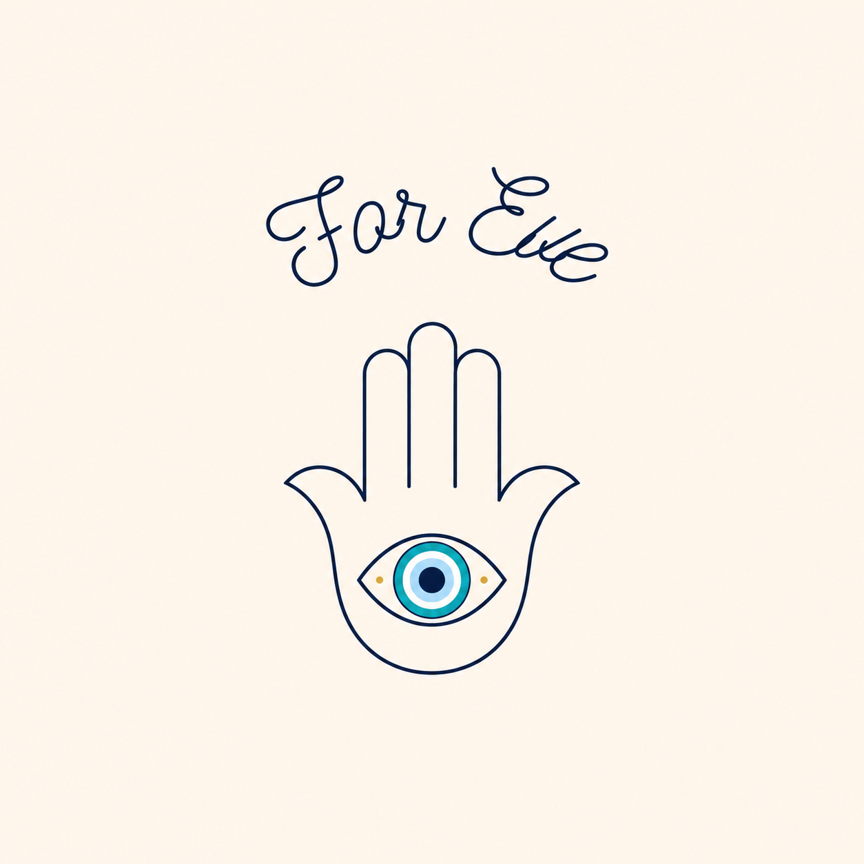 Ilustración minimalista de la mano de Fátima For Eve